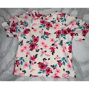Flapdoodles Floral Short Sleeve Size 5‎ Girls Top